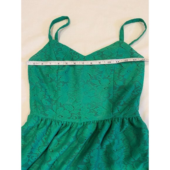 Bebop Women Eyelet Mini Dress JFKL7004054 Adjustable Strap Teal Green Size Small - Picture 6 of 7